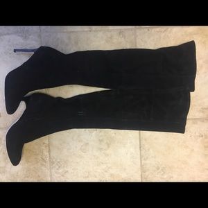 Cole Haan Marina OTK black suede boots 5.5 NIB